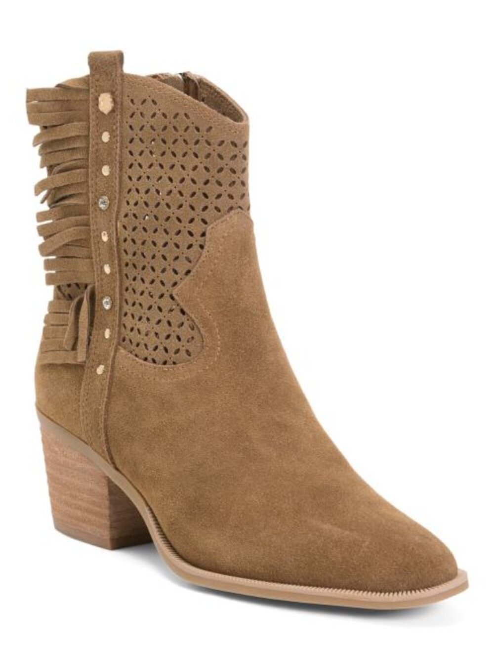 CARMELA Made In Spain Suede Ankle Western Boots